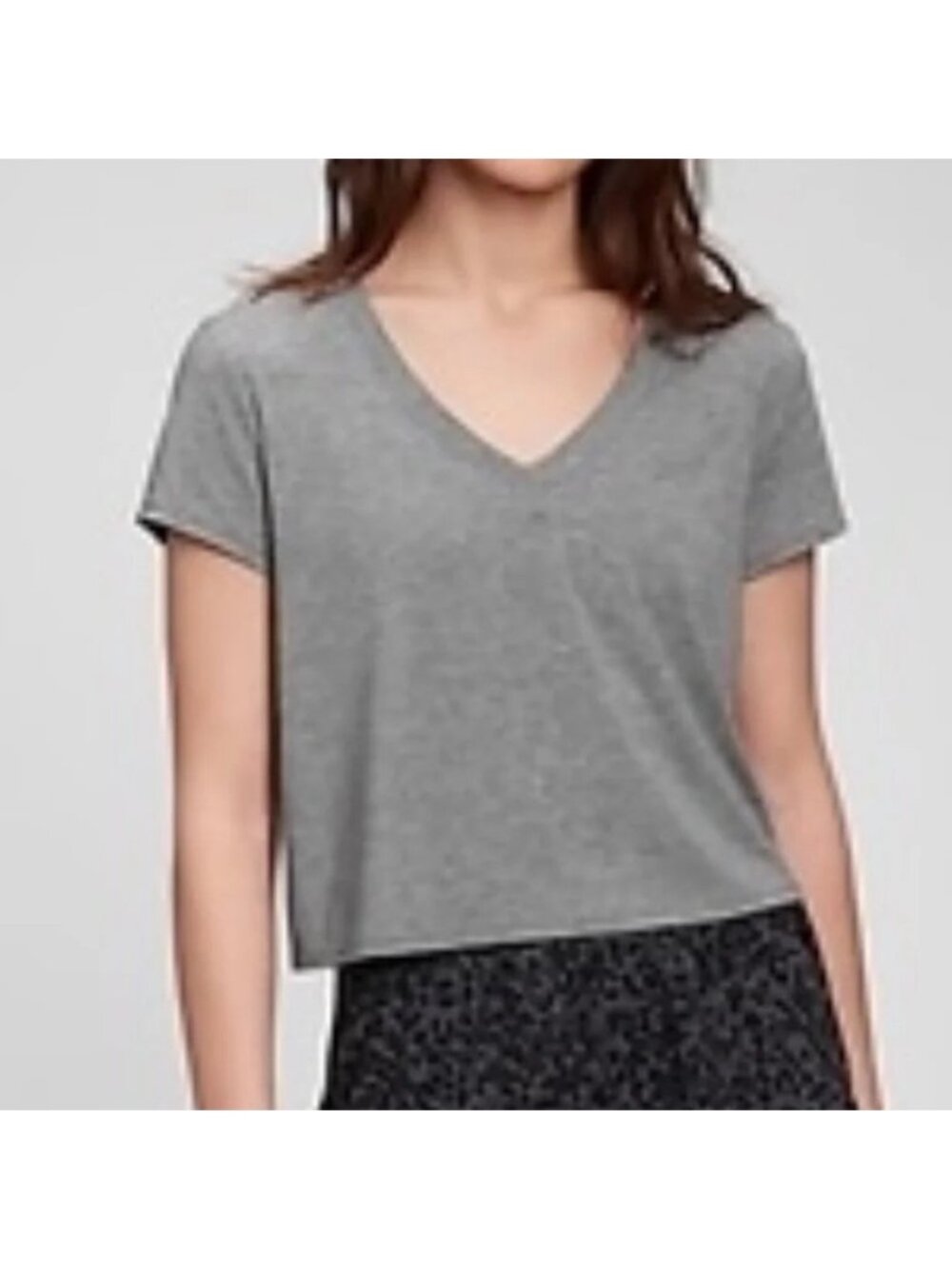 NEW Gap Grey Breathe Cropped Tee T-shirt Size XXL
